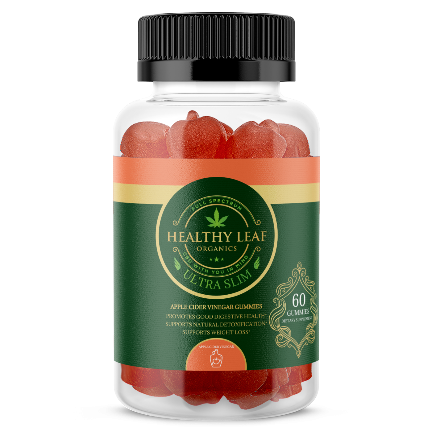 "Ultra Slim" Apple Cidar Vinegar Gummies HLO930